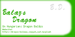 balazs dragon business card